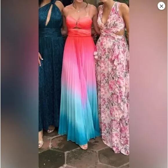 AMUR Emmett Pleated Gown Size 10 - Picture 4 of 10